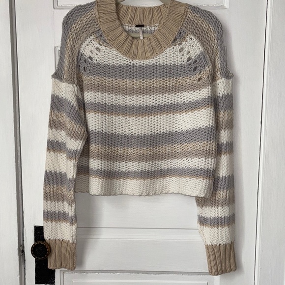 FREE PEOPLE DEVON STRIPED SWEATER - Picture 2 of 11